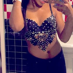 Black Rhinestone bralette